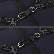 Cappotto Cani Imbracatura Impermeabile Riflettente Blu Navy L44