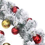 Ghirlanda di Natale con Palline e Luci LED Verde 10 m PVC