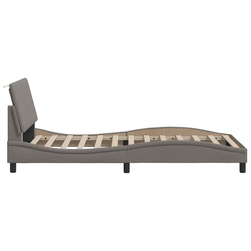 Giroletto senza Materasso Hanko Tortora 100x200 cm in Tessuto