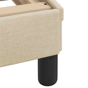 Letto con Materasso Hanko Crema 120x200 cm in Tessuto