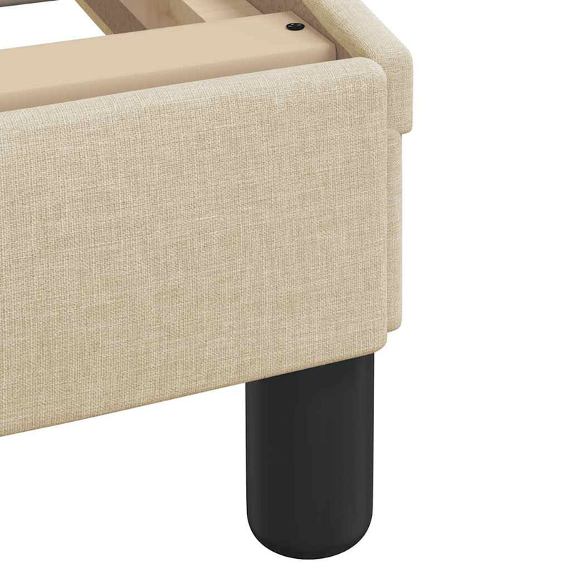 Letto con Materasso Hanko Crema 120x200 cm in Tessuto