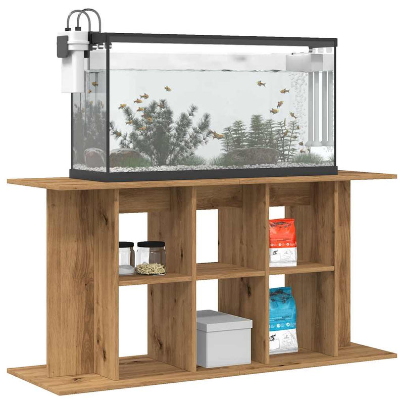 Supporto per acquario artigianale in rovere 120x40x60 cm in legno ingegnerizzato