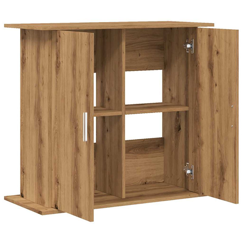 Supporto per acquario artigianale in rovere 81x36x73 cm in legno ingegnerizzato