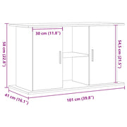 Supporto Acquario 101x41x58cm in Legno Multistrato Legno Antico