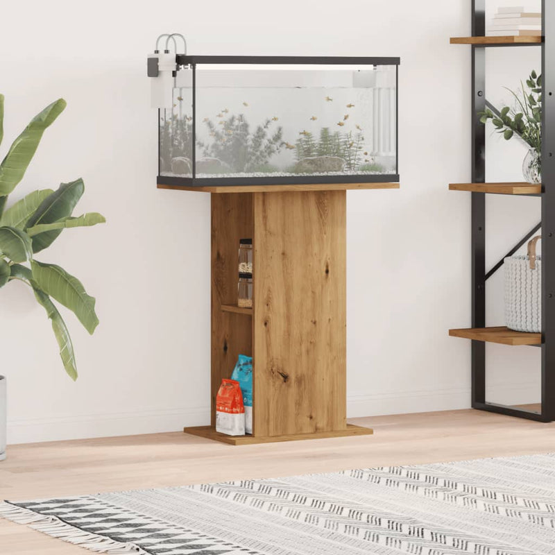 Supporto per acquario artigianale in rovere 36x60,5x72,5 cm in legno ingegnerizzato