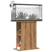 Supporto per acquario artigianale in rovere 36x75x72,5 cm in legno ingegnerizzato