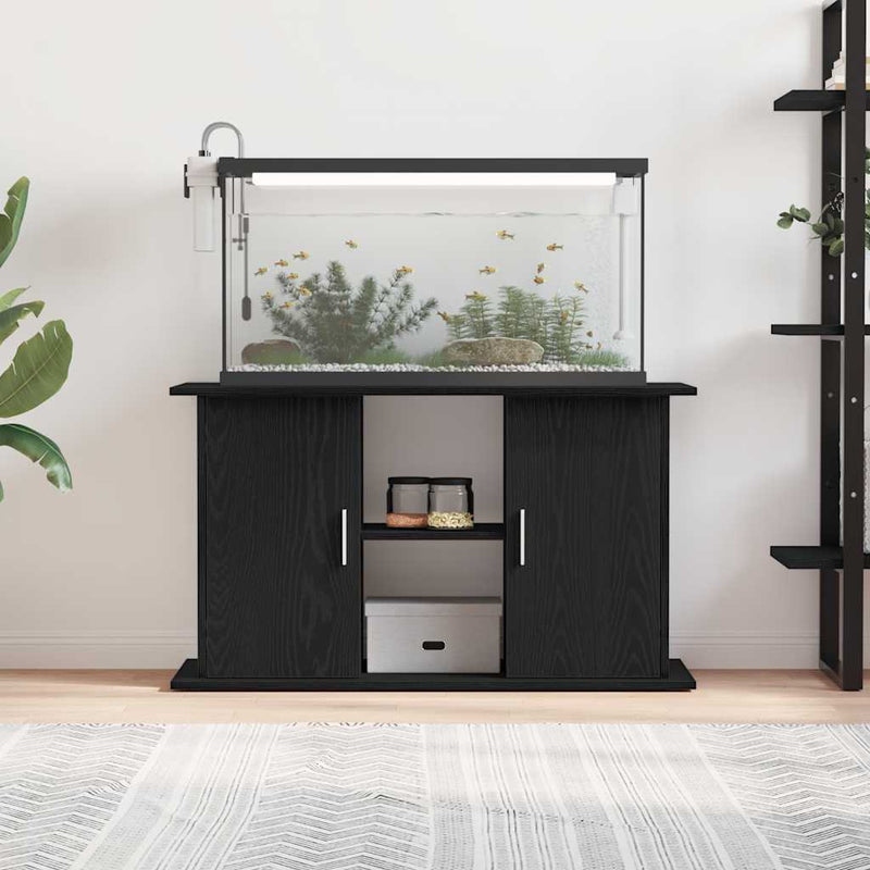 Supporto per acquario in rovere nero 101x41x58 cm in legno ingegnerizzato