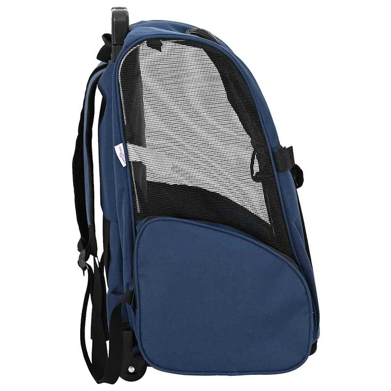 Carrello per animali 3 in 1 Design Blu 48x32x(57-106) cm