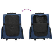 Carrello per animali 3 in 1 Design Blu 48x32x(57-106) cm