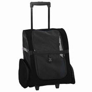 Carrello per Animali 3 in 1 Design Nero 48x32x(57-106) cm