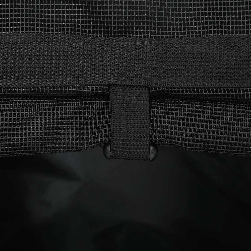 Carrello per Animali 3 in 1 Design Nero 48x32x(57-106) cm