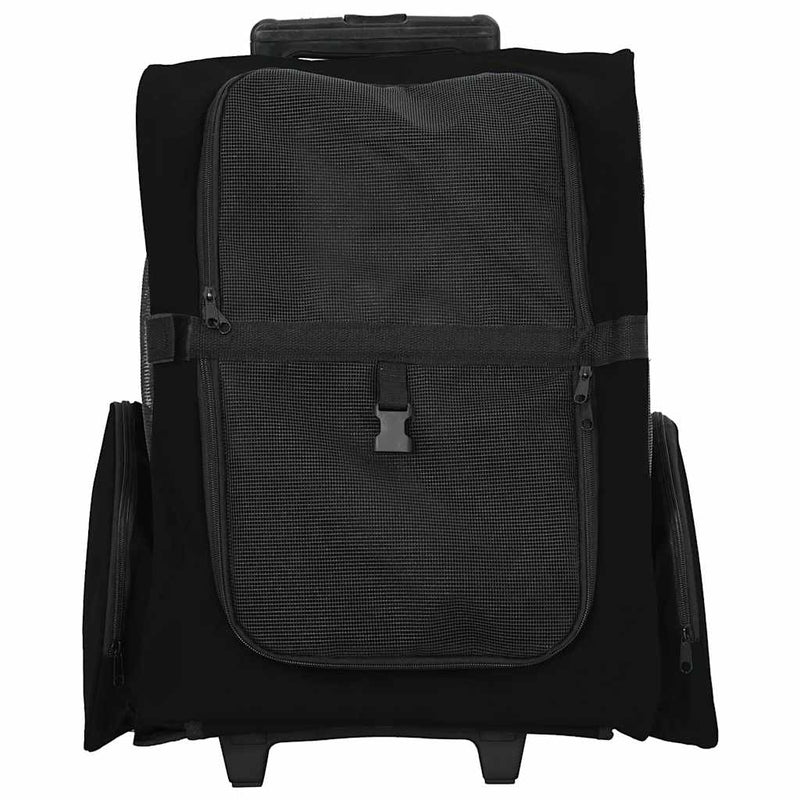 Carrello per Animali 3 in 1 Design Nero 48x32x(57-106) cm