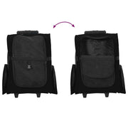 Carrello per Animali 3 in 1 Design Nero 48x32x(57-106) cm