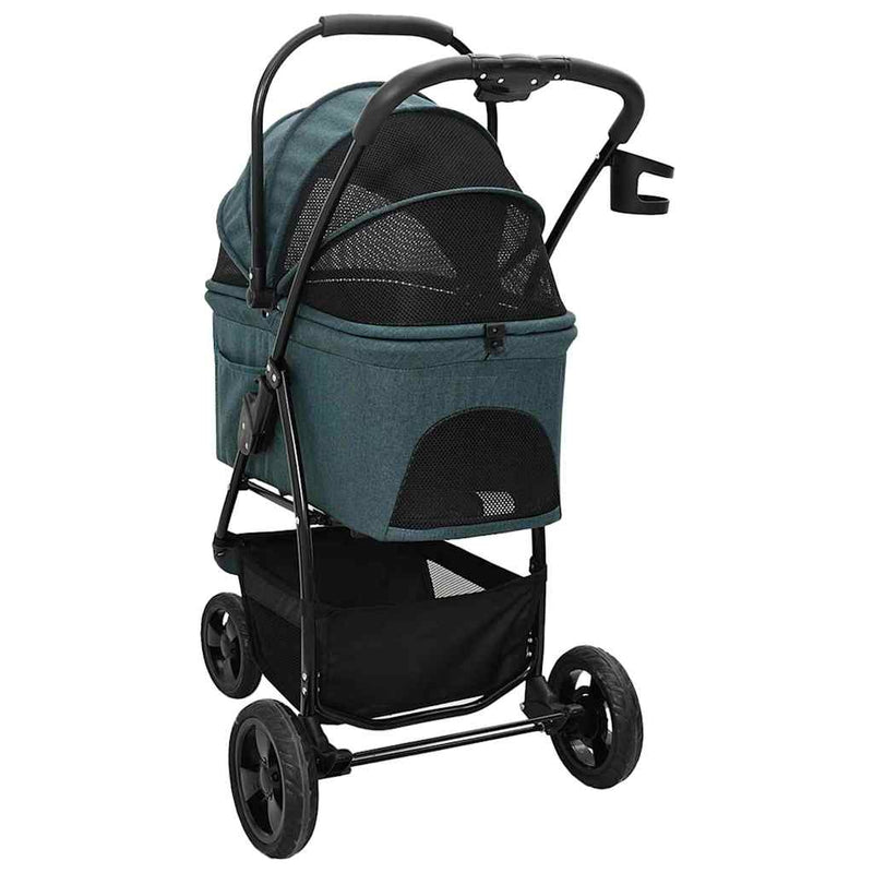 Passeggino pieghevole per animali Verde 78 x 54 x 101 cm