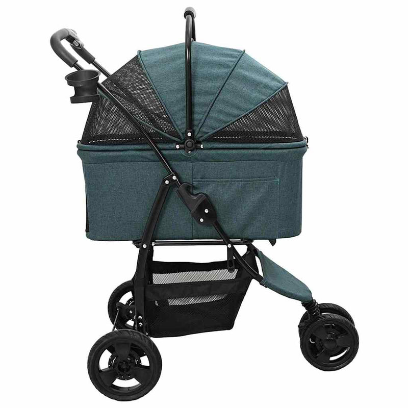 Passeggino pieghevole per animali Verde 78 x 54 x 101 cm