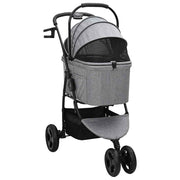 Passeggino pieghevole per animali Grigio 78 x 54 x 101 cm