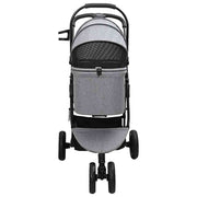 Passeggino pieghevole per animali Grigio 78 x 54 x 101 cm