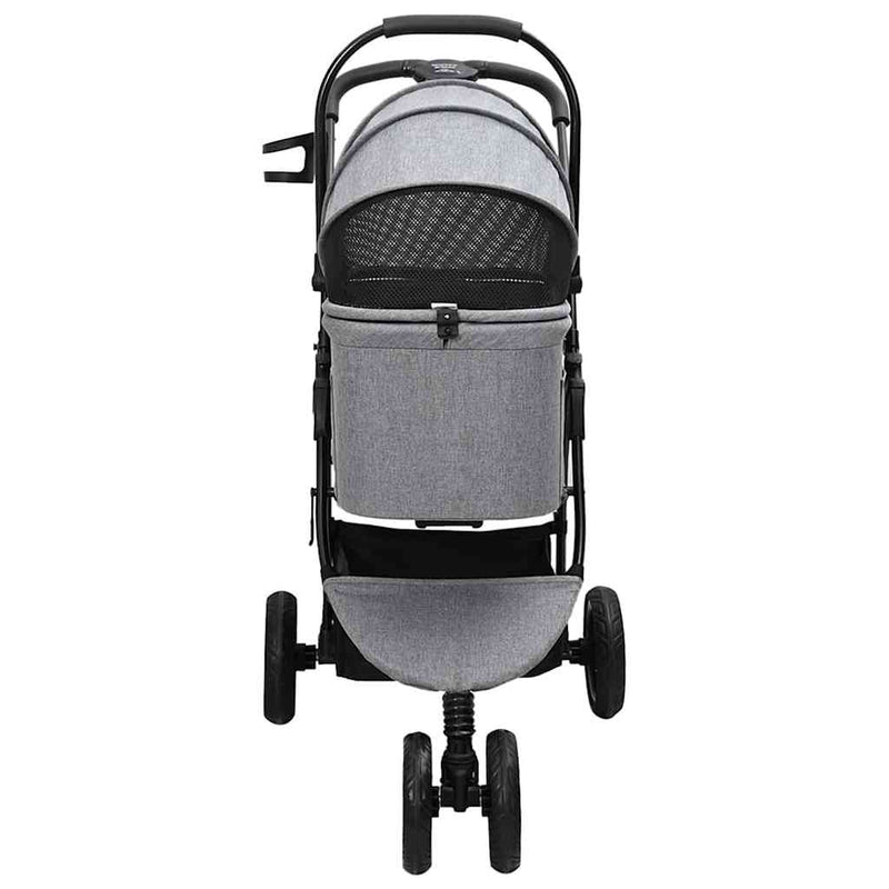 Passeggino pieghevole per animali Grigio 78 x 54 x 101 cm