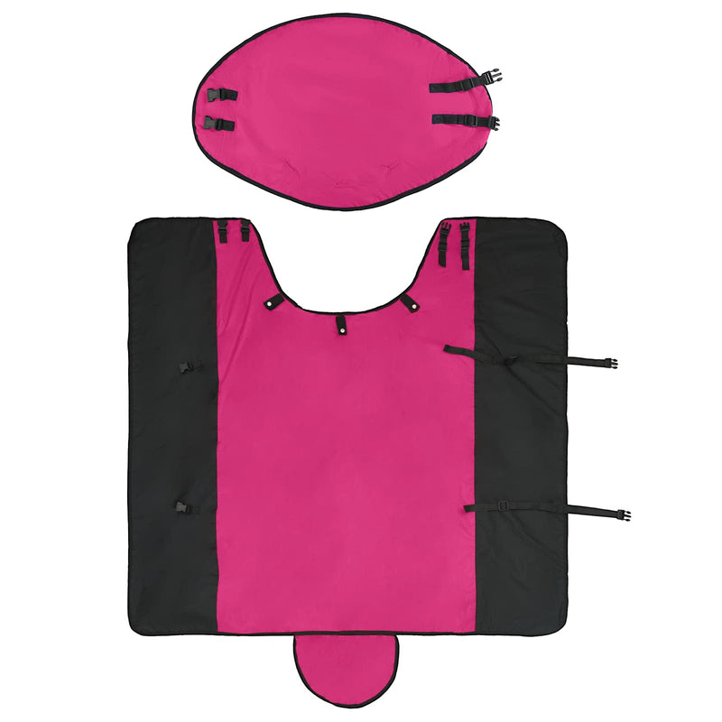 Coperta per Cavalli Rosa e Nero 155 cm Poliestere