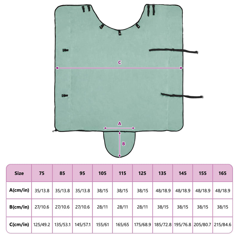 Coperta per Cavalli Verde 155 cm Fleece in poliestere