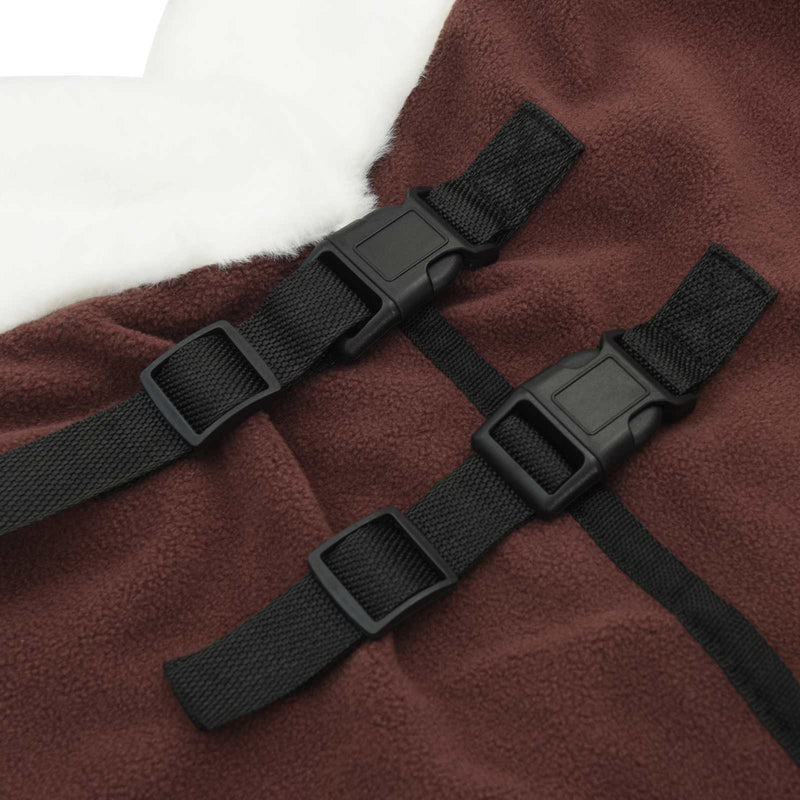 Coperta per Cavalli Marrone Scuro 135 cm Felpa in pile