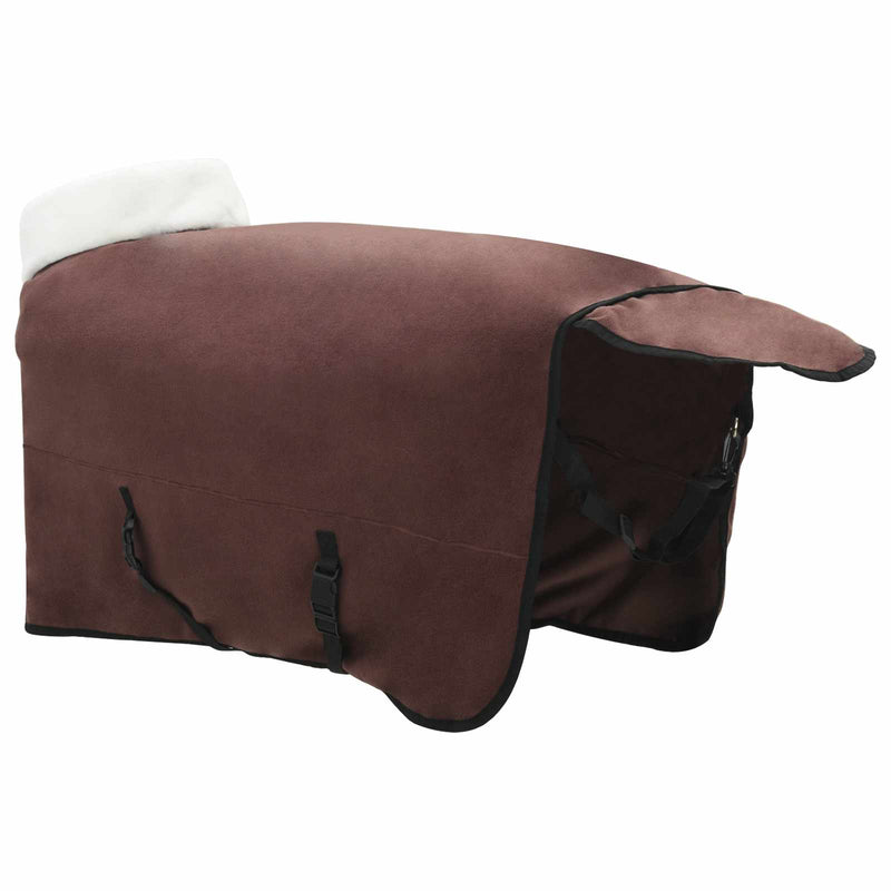 Coperta per Cavalli Marrone Scuro 135 cm Felpa in pile