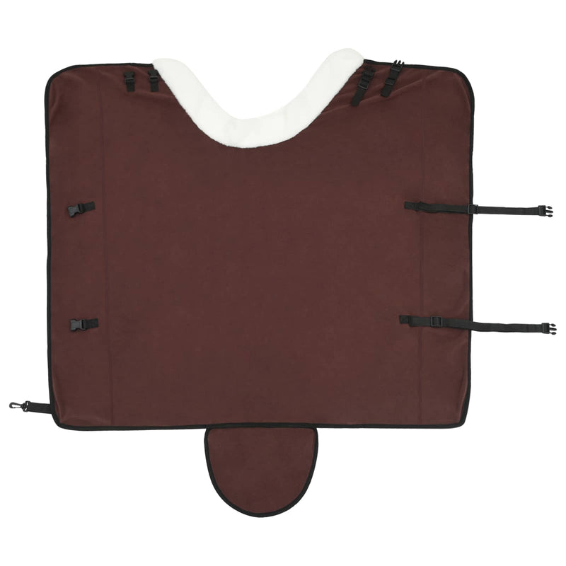 Coperta per Cavalli Marrone Scuro 135 cm Felpa in pile