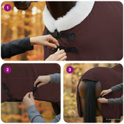Coperta per Cavalli Marrone Scuro 155 cm Felpa in pile