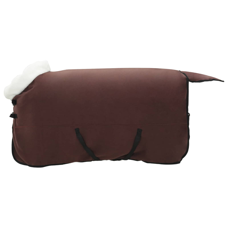 Coperta per Cavalli Marrone Scuro 155 cm Felpa in pile