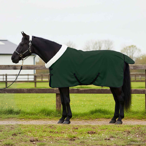Coperta per Cavalli Verde Scuro 85 cm Felpa in pile