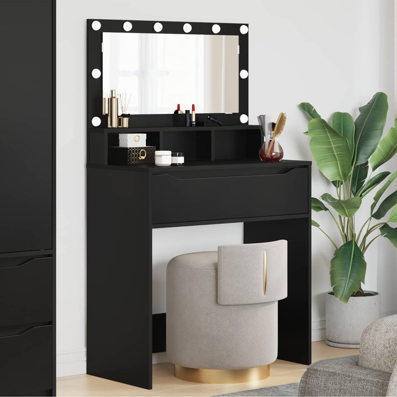 Tavoli da Trucco per Camera da Letto Nero 80 x 39,5 x 135 cm