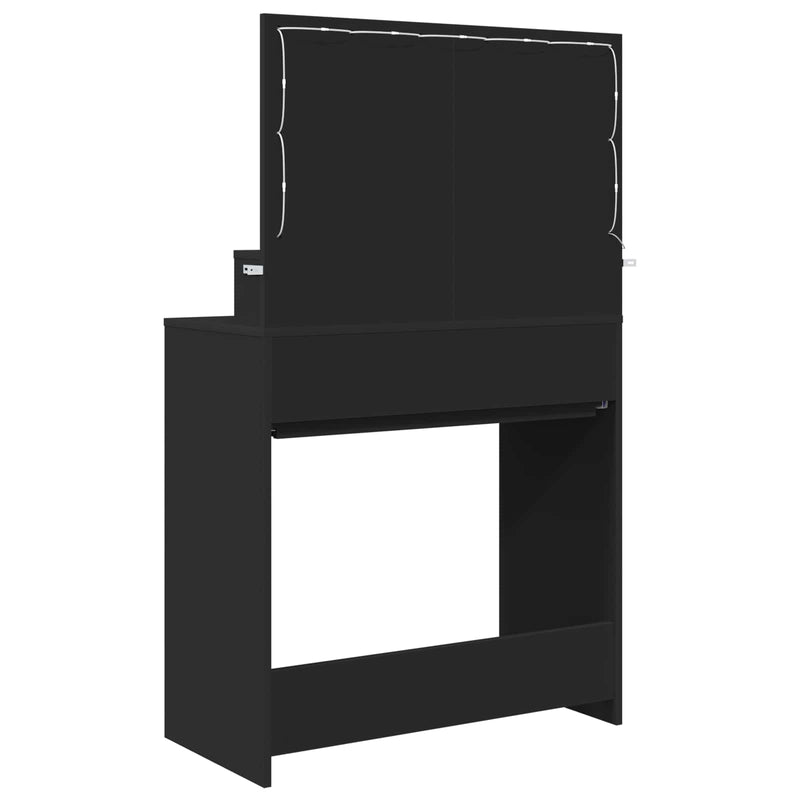 Tavoli da Trucco per Camera da Letto Nero 80 x 39,5 x 135 cm