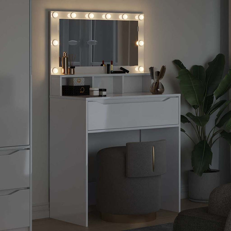 Tavoli da Trucco per Camera da Letto Bianco Lucido
