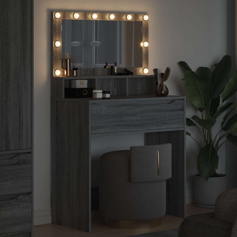 Tavoli da Trucco per Camera da Letto Sonoma grigio
