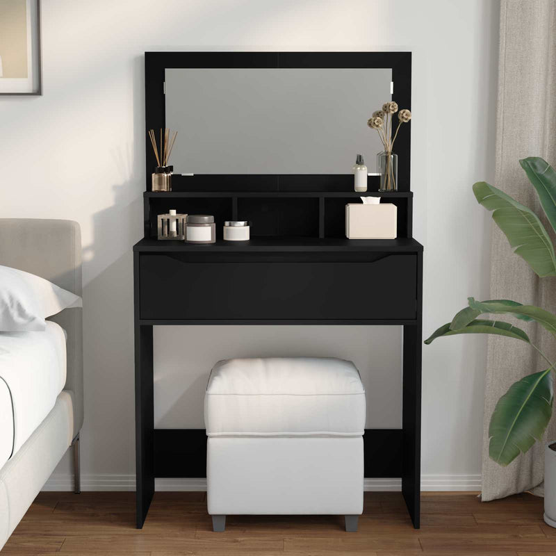 Tavoli da Trucco per Camera da Letto Nero 80 x 39,6 x 135 cm