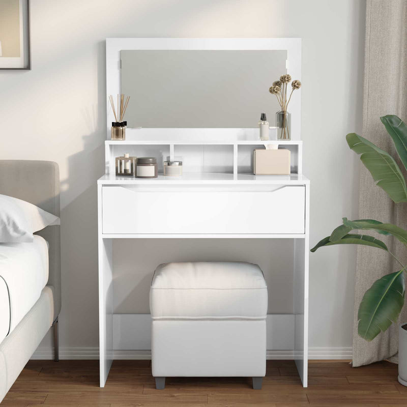 Tavoli da Trucco per Camera da Letto Bianco Lucido