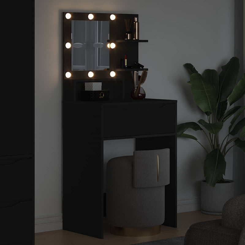 Tavoli da Trucco per Camera da Letto Nero 60 x 39,5 x 135 cm