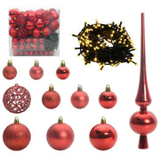 Set di Palle di Natale 120 pz 300 LED Bianco caldo Ø 6 cm