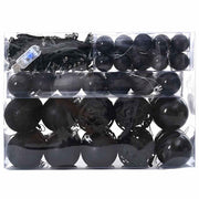 Set di Palle di Natale 61 pz 150 LED Bianco caldo Ø 6 cm