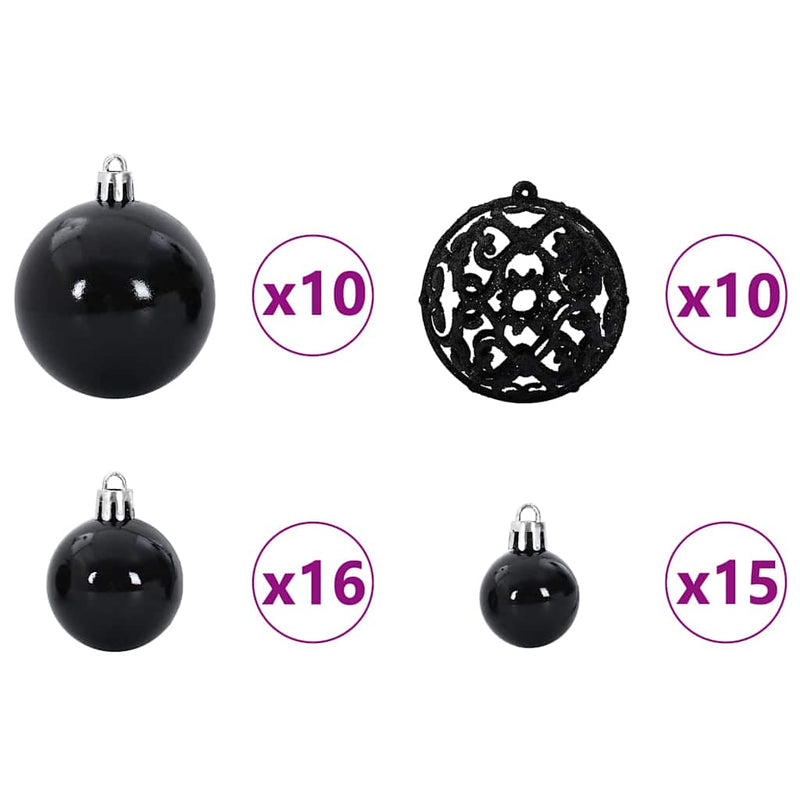 Set di Palle di Natale 120 pz 300 LED Bianco caldo Ø 6 cm