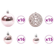 Set di Palle di Natale 120 pz 300 LED Bianco caldo Ø 6 cm