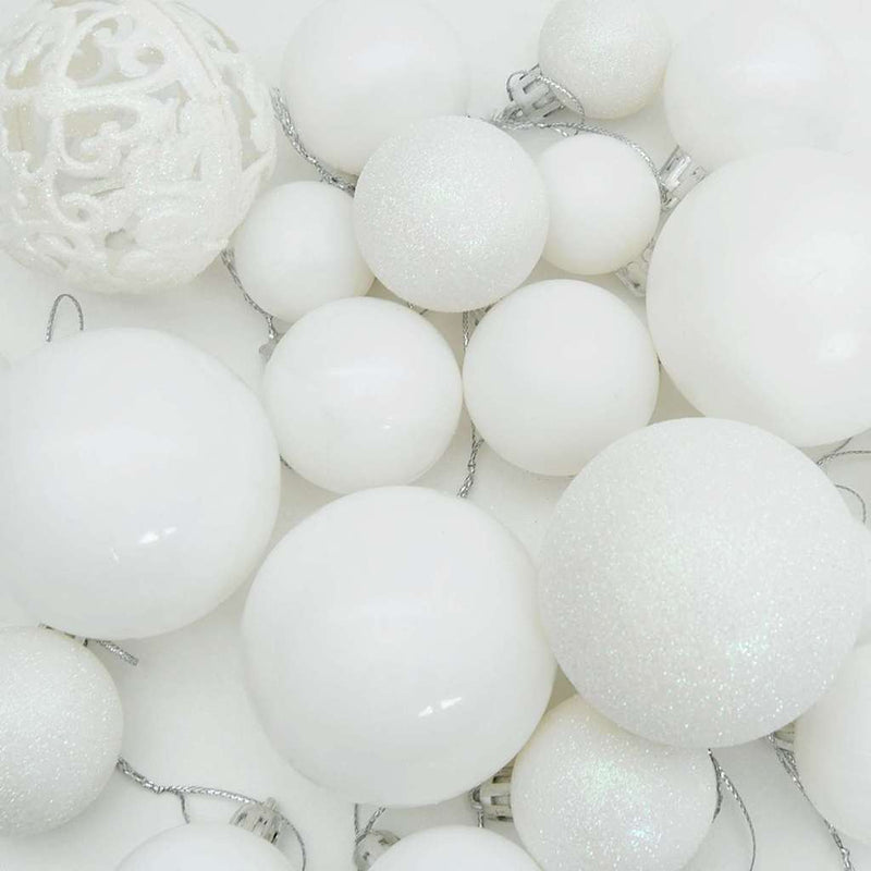 Set di Palle di Natale 61 pz 150 LED Bianco caldo Ø 6 cm