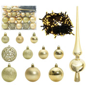Set di Palle di Natale 61 pz 150 LED Bianco caldo Ø 6 cm