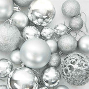 Set di Palle di Natale 61 pz 150 LED Bianco caldo Ø 6 cm