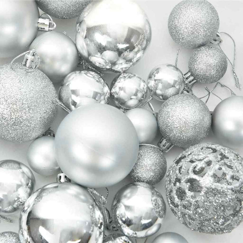 Set di Palle di Natale 120 pz 300 LED Bianco caldo Ø 6 cm