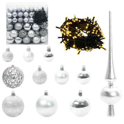 Set di Palle di Natale 120 pz 300 LED Bianco caldo Ø 6 cm