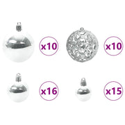 Set di Palle di Natale 120 pz 300 LED Bianco caldo Ø 6 cm