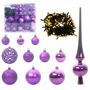 Set di Palle di Natale 120 pz 300 LED Bianco caldo Ø 6 cm