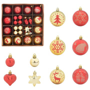 Set di Palle di Natale 40 pz Oro e Rosso Ø 6 cm Plastica