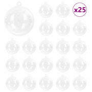 Set di Palle di Natale 25 pz Trasparente Ø 10 cm Plastica